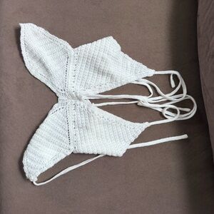 SHEIN White Knit Crop Top